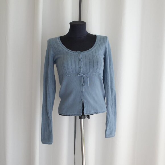 NWT Artizia Wilfred Precious Sweater Slab Blue Sz M - Picture 3 of 9